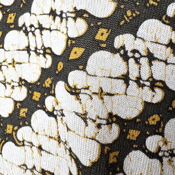 Isabella Bird Anthropologie Silk Cardigan Small Beige Black Geometric Tie Front - Picture 8 of 12